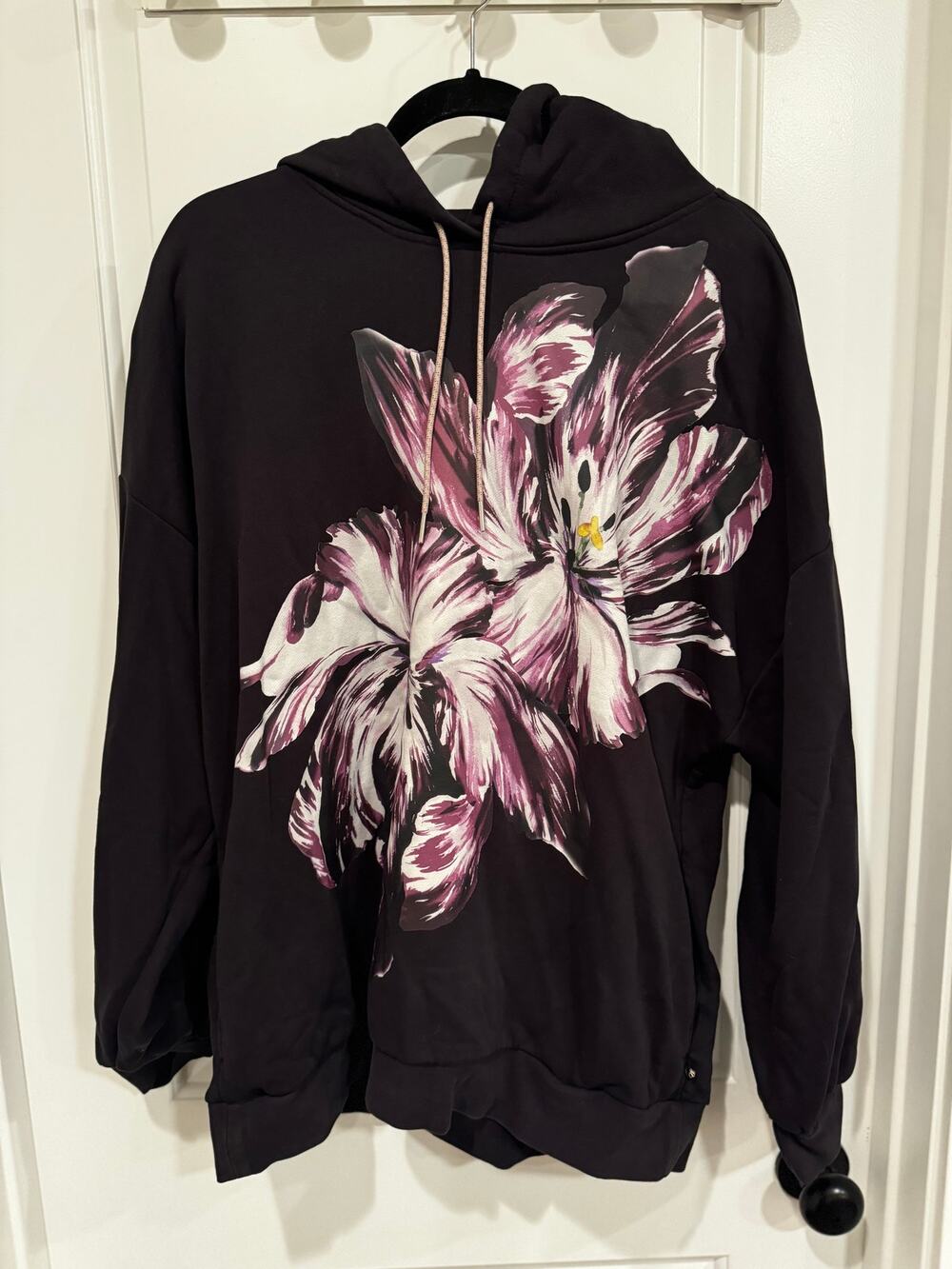 Scotch and Soda Tulip Painted Tulip Oversized Fit Hoodie - XL